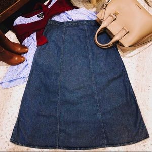 L.L. Bean Jean Skirt Size: 12